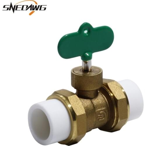 PPR Water Pipe Fitting with Valve with Key 25/32mm Pipe Valve Joint 3/4'' 1'' Plastic Water Supply Pipe Joint Fitting Valve