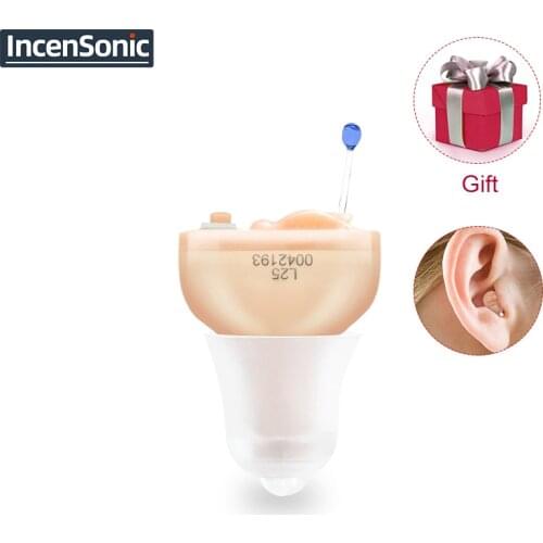 Hearing Aid audifonos L25 Noise Cancelling ITC digital Adjustable Volume Control Small Sound Amplifier Senior Mini Invisible