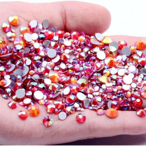 Glass Gems Crystal Rhinestones For Nails ss3-ss30 Strass 3D Nail Art Jewelry Nails Design Decoration