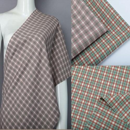 145x100cm high-quality new twill cloth, polished soft fabric, yarn dyed Christmas snow plaid dot shirt cloth
