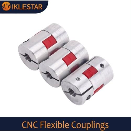 Three Jaws D20L25 Motor Coupler Aluminium Flexible Jaw Coupling 8mm 10mm for CNC Engraving Machine CNC Flexible Couplings