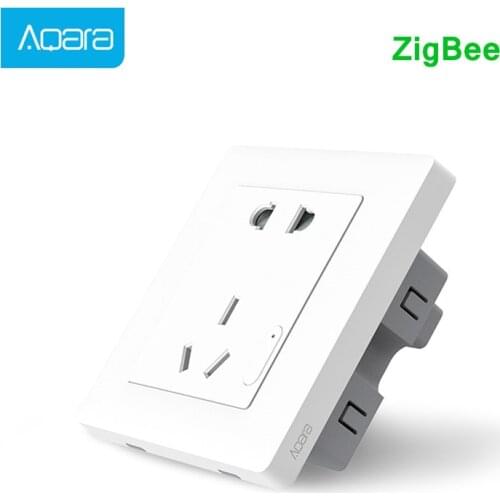 Aqara Smart Wall Socket Wireless Wall Outlet Wall Switch Plug Smart Light Control ZiGBee Work For Xiaomi Smart Home Kits APP