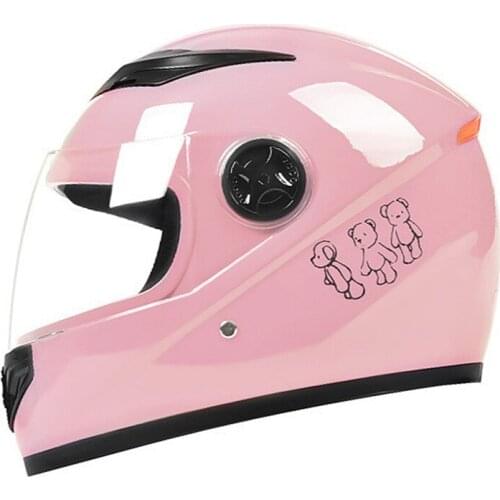 Mens and Womens Four Seasons Universal Cute Warm Motorcycle Full Face Helmet Helmet