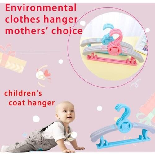 5/10 PCS Kids Clothes Hanger Racks Cartoon Little Bear Adjustable Windproof Children Coats Hanger Baby Clothing Organizer