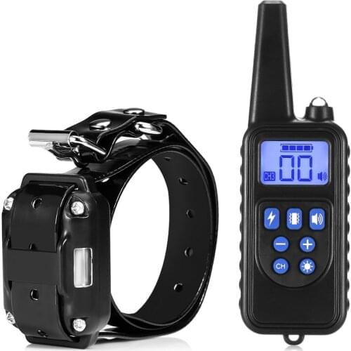 800m Waterproof Rechargeable Dog Training Collar Remote Control LCD Display Pet Collars For All Size Dogs