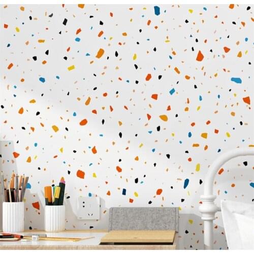 Upscale Imitation diatom mud new обои Modern minimalist Nordic style ins childrens room girl princess TV background wall paper