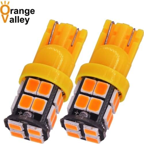 2pcs Car T10 2835 20 SMD 194 168 W5W LED Light Bulb White Amber Red Green License Plate Lamp Width Lights 20 LEDs