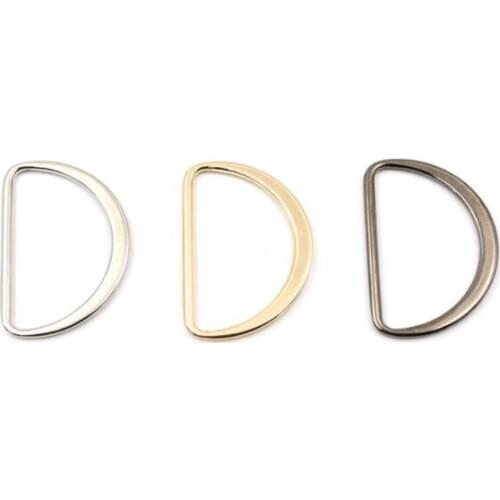 20pcs/lot 15mm/20mm/25mm/30mm/40mm silver black bronze gold flat D ring Connection alloy metal shoes bags Buckles DIY Accessory