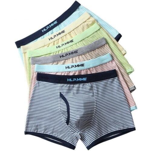 4pcs/lot Boys Underwear Cotton Breathable Stripe Briefs Teen Panties Shorts for 2-14Y Boy Boxer Enfant Garcon Panties for Child