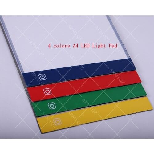 4 colors A4 Diamond Painting LED Light Tablet Pad Tool Diamond Mosaic Accessories Three Level Dimmable