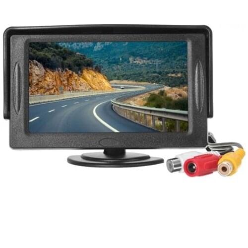 Car Detachable sunshade high-definition 4.3-inch car monitor video input reversing parking can be rear view black new monitor df