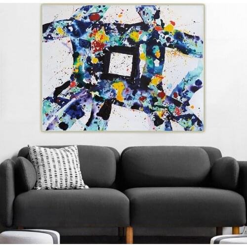 Citon Sam Francis《Facing Within,1975》Canvas Oil Painting Abstract Artwork Poster Picture Wall Decor Background Home Decoration