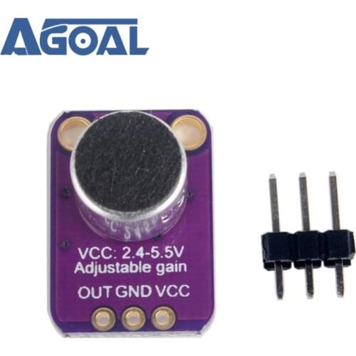 CJMCU-4466 MAX4466 Electret Microphone Adjustable Amplifier CMA-4544PF-W