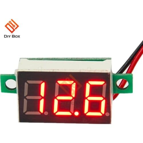 DC 4.7~32V 3-Digit Display Voltmeter 0.36 Inch Mini LED Digital Voltmeter Red Panel Volt Voltage Meter