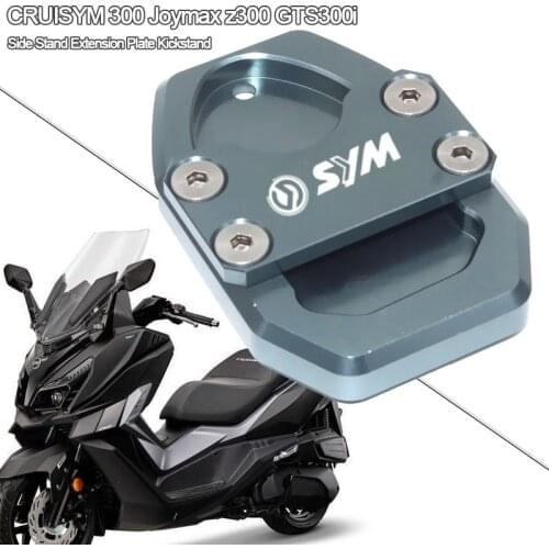 For SYM CRUISYM 300 GTS 300i Joymax z300 GTS300i Motorcycle CNC Kickstand Foot Side Stand Extension Support Plate Enlarger Pad