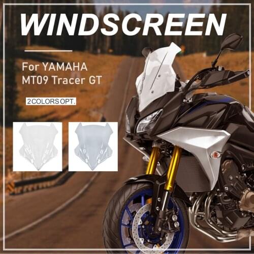 For 2018 2019 Yamaha MT09 Tracer GT FJ09 Double Bubble Windshield Windscreen Wind Shield Deflector Flyscreen MT FJ 09 Parts
