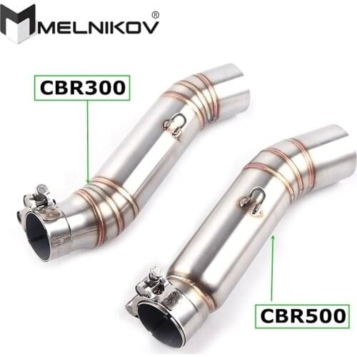 Motorcycle Exhaust Muffler Middle Link Pipe Slip On For Honda CBR300 CBR250 CBR500 X CB400 VTEC CB 400 N SF Super Four Exhaust
