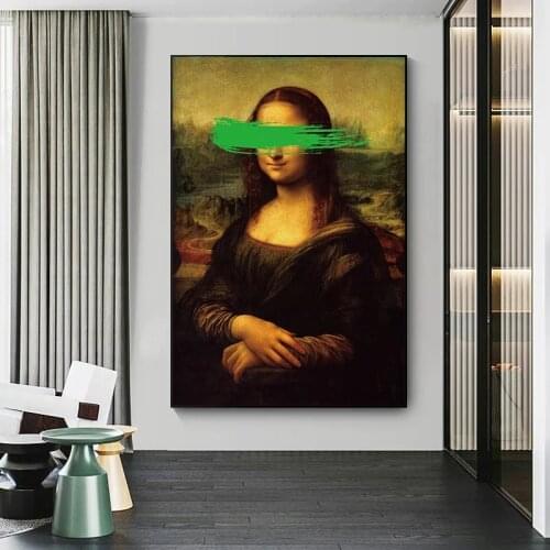 Mona Lisa By Leonardo Da Vinci Reproduction Famous Oil Painting on Canvas Art Posters and Prints Wall Picture for Living Room