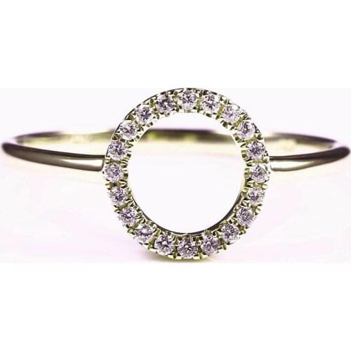 Yellow Gold Color Sterling Silver 925 AAA Graded Cubic Zirconia (CZ) Anniversary Ring Engagement Wedding Women Fine Jewelry