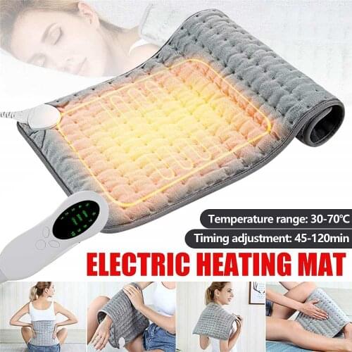 Electric Heating Pad Warmer Heated Mat Large Thermal Blanket Shoulder Neck Back Heating Shawl Wrap Pain Relief Temperature