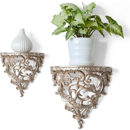 European-style creative wall-mounted resin three-dimensional shelves partition shelves living for room wall decorations