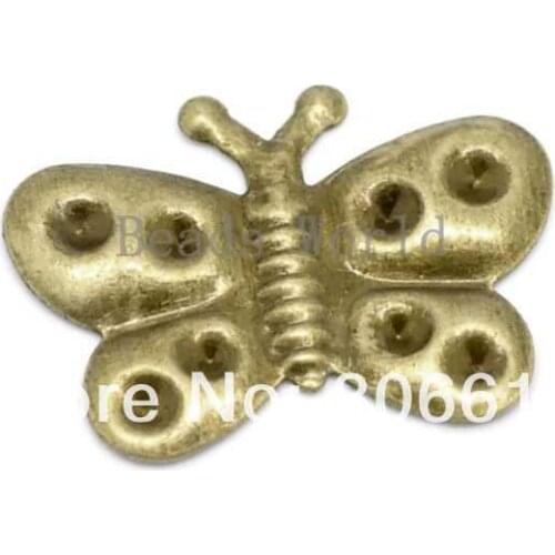 Best Quality 100 Pcs Bronze Tone Filigree Butterfly Pendants Embellishments Jewelry Findings 24x17mm(W03501 X 1)