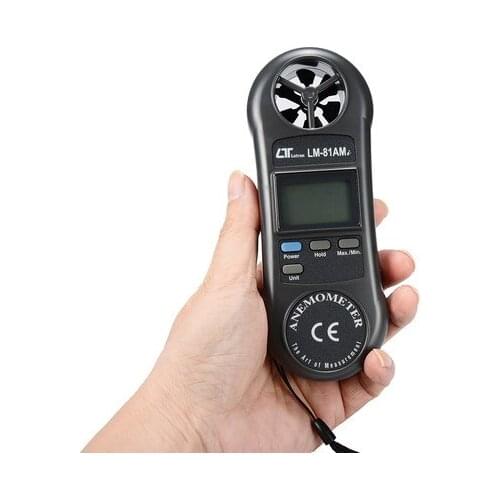 LUTRON LM- 81AM 0.4-30m/s Low Friction Ball Vane Wheels Professional Vane Anemometer Meter LM81AM