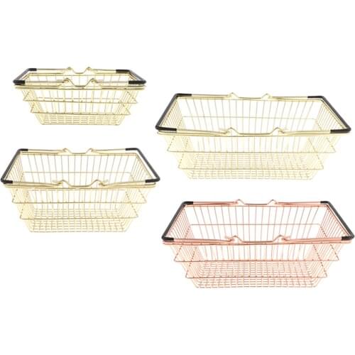 Mini Shopping Basket with Handle, Creative Desk Holder Storage Toy, Toys Gift for Kids Boys Girls