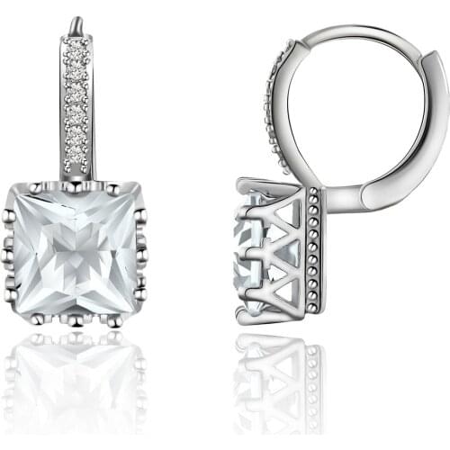 Fashion Simplicity Square Clip Earrings Female Easy Matching CZ Jewelry Gifts for Womens Clip Earrings