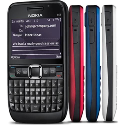 NOKIA E63 3G Refurbished Mobile Phone Wifi Bluetooth QWERTY Keyboard Cellphone & Arabic Russian Keyboard Original Unlocked