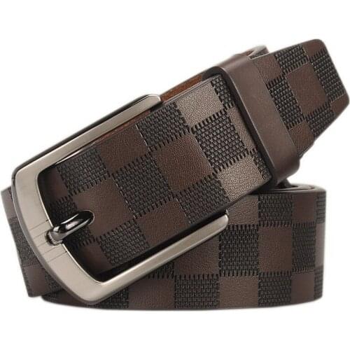New Mens Fashion Belts Leisure Business Casual Wild High Grade Luxury Pure Leather Antique Buckle Belts