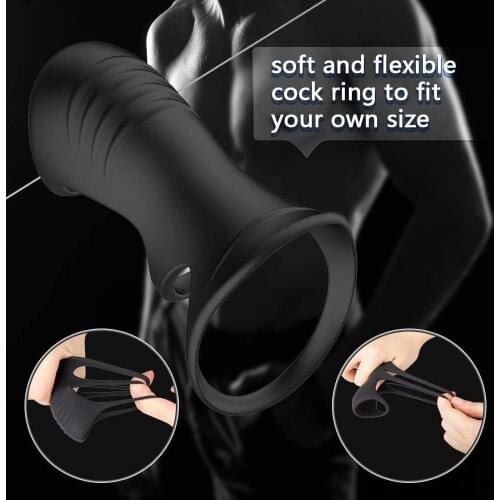 Wholesale Silicone Penis Ring Third Ring Delay Ejaculation Penis Enlargement Sex Toys for Men Erection Cock Ring Reusable Penis