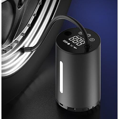 Rechargerable Car Air Compressor Pump Wireless Car Tire Inflator Handle 120PSI Portable for Car Motorcycles Bicycles Tires