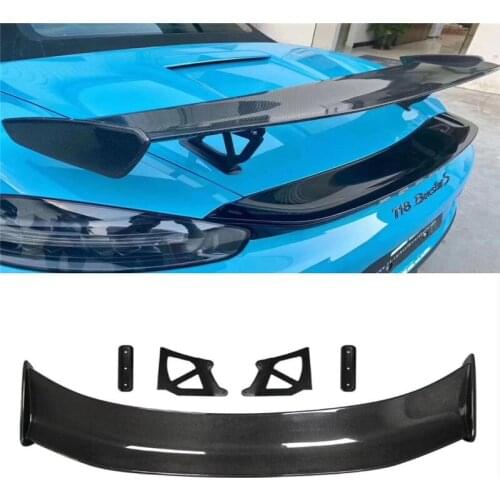 Alerón de ala trasero de fibra de carbono estilo GT4 para 718 997 987 991 911 Porsche Boxster 2016-2019 accesorios de coche