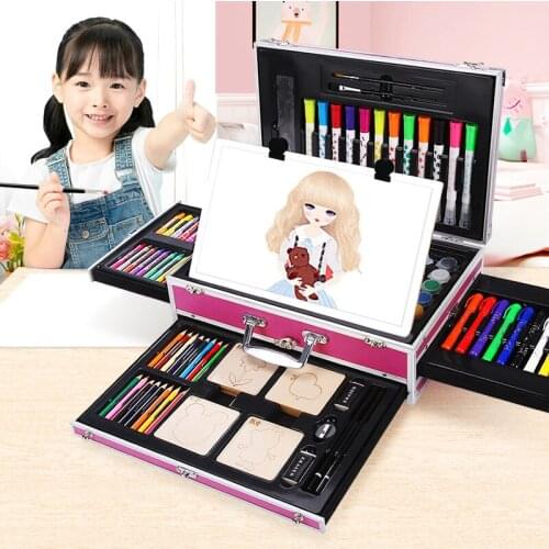 228 painting gift box Art Supplies School opening gift Learning painting watercolor pencil aluminum box set
