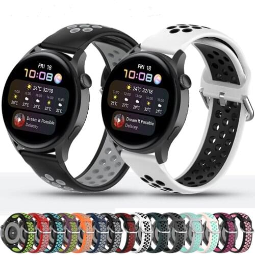 22mm Silicone Watchband Strap For Huawei Watch 3/3 Pro/GT 2 Pro/GT 46mm /GT 2e /HONOR Magic Band Sport Bracelet Wristband Correa