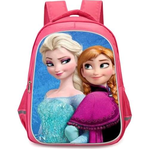Disney Elsa Princess BackpackTeenager Girls Cartoon Pink School Bags Lovely Children School Backpack Students Book Bag Kids Gift