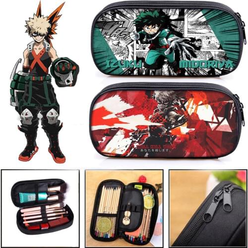 Anime Boku no Hero Academia Pencil bag Cosmetic Cases My Hero Academia Cases Bags kid Izuku Midoriya Bakugou Katsuki Student Bag