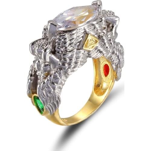 Women Ring Fashion Super Flash Zircon Two Color Mermaid Ring Girl Mood Ring Party Charm Exquisite Jewelry Anniversary Gift