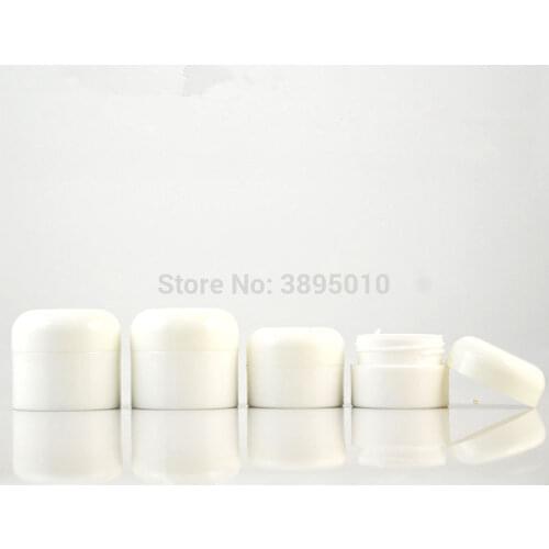 10g 15g Cosmetic Empty Jar Pot Makeup Face Cream Container Refillable Bottle PP Jars White Color Make up Tools F1175