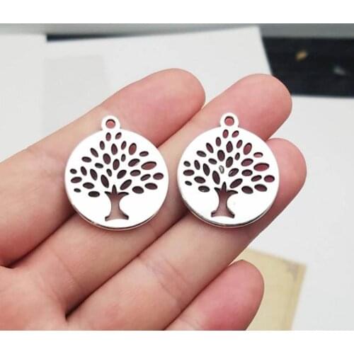 10pcs/lot--24mm, tree chams, Antique silver plated tree of life charms,DIY supplies ,Jewelry accessories