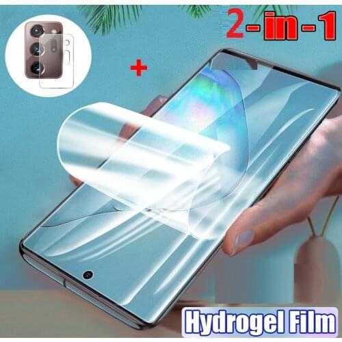 2-in-1 Hydrogel Film for Samsung Galaxy S20 ultra Screen Protector Camera lens film Protective on Samsung S20 Plus glass