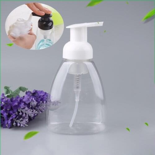300ML Clear Plastic Foaming Bottle Liquid Soap Whipped Mousse Points Bottling Shampoo Lotion Shower Gel Foam Pump Bottles