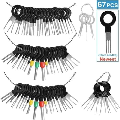 67PCS Car Terminal Removal Tool Puller Auto Set Motorist Kit Automotive Repair Tool Stylus Wire Crimp Pin Extractor