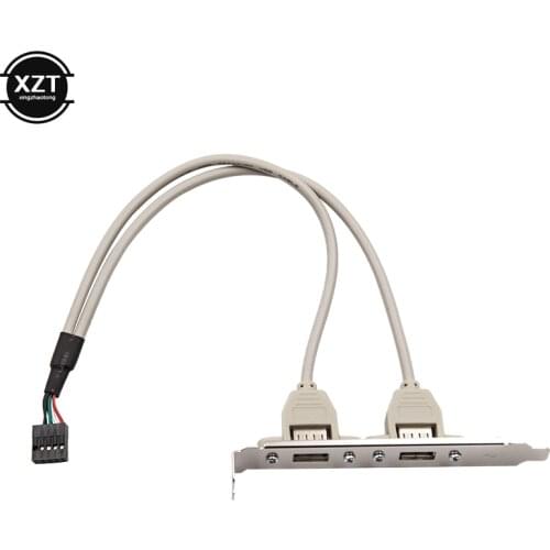 9 Inch Newest Motherboard USB 2.0 Cable Adapter Rear Panel Bracket Computer Accessory cable