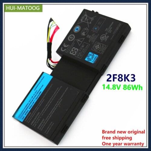 Laptop Battery 2F8K3 for DELL 02F8K3 0G33TT KJ2PX 0NU209 0J33TT 451-BBCB Alienware M18X R3 R4 17 M17X R5 P18E P19EQ 14.8V 86Wh