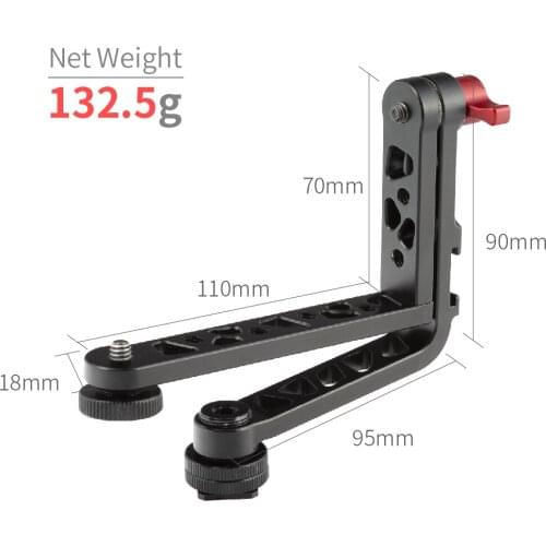 Feelworld New Dual L Tilt arm Aluminum for Feelworld FW279S F5 FW568 FW279 F570 T7 DSLR Camera Field Monitor Stabilizer Gimbal
