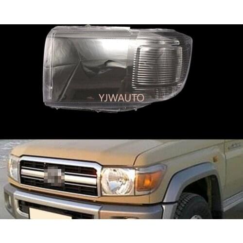 Car Headlight Lens For Toyota Land Cruiser FJ70 Truck 2007 Headlamp Cover Replacement Auto Shell Cover