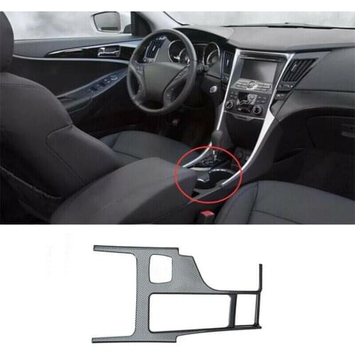 Car Carbon Style Gear Box Panel Water Cup Holder Cover Trim Car-Styling for Hyundai Sonata 2010-2015 YF