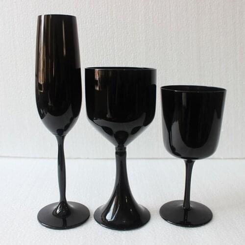 Goblet Black Wine Glass Crystal Glass Champagne Glass Handmade Home Decoration Lead-Free Ornaments Cup